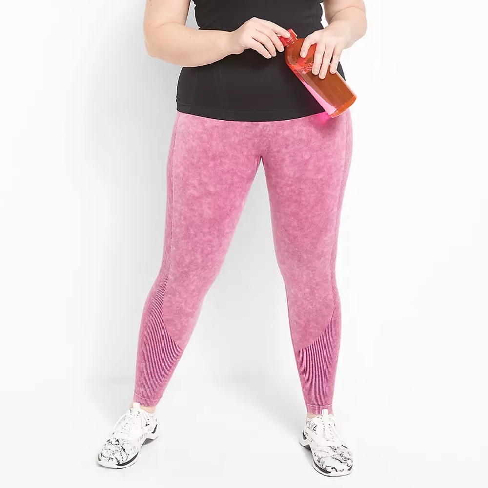 Lane Bryant Livi active high rise 7/8 tights leggings pink 18/20 NWT